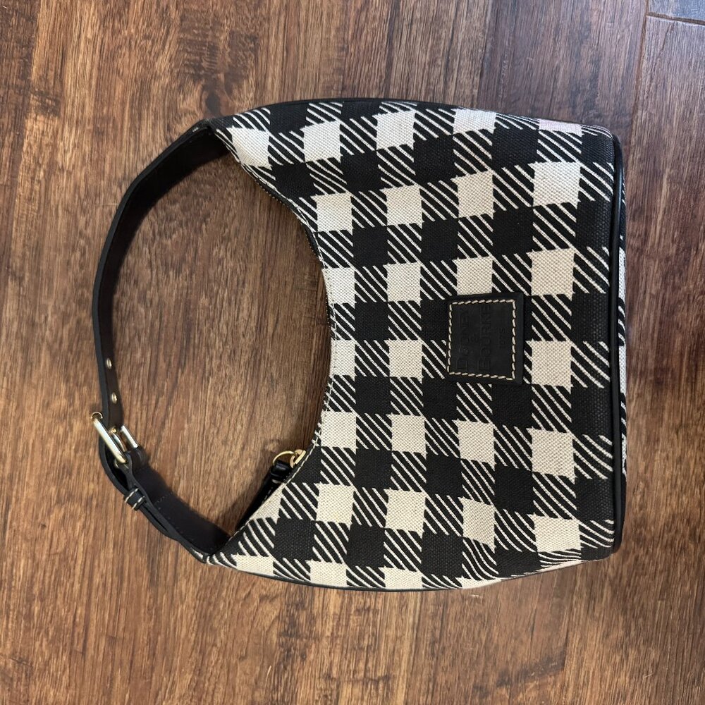 Dooney & Burke Vintage 2000s Y2K Buffalo Check Plaid Hobo Bucket Bag
